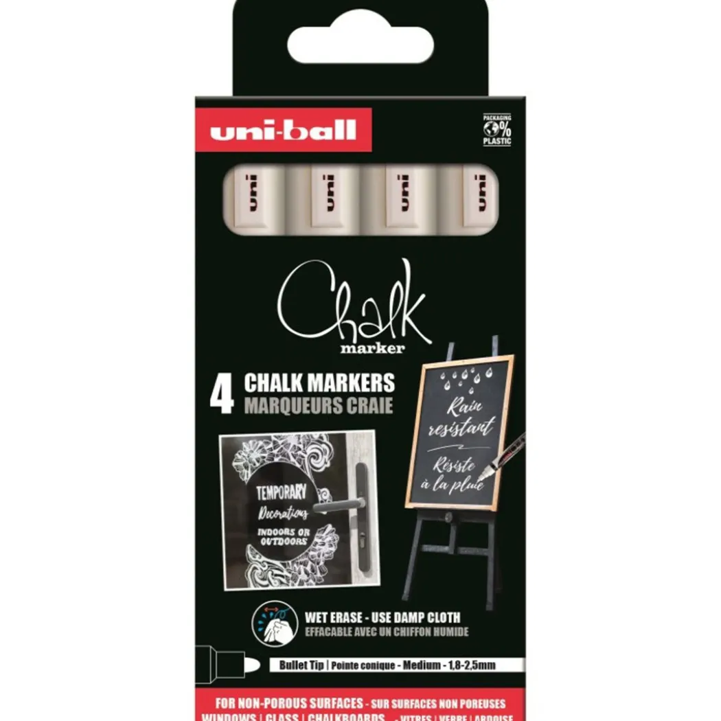 Chalk Marker PWE-5M 4-set White