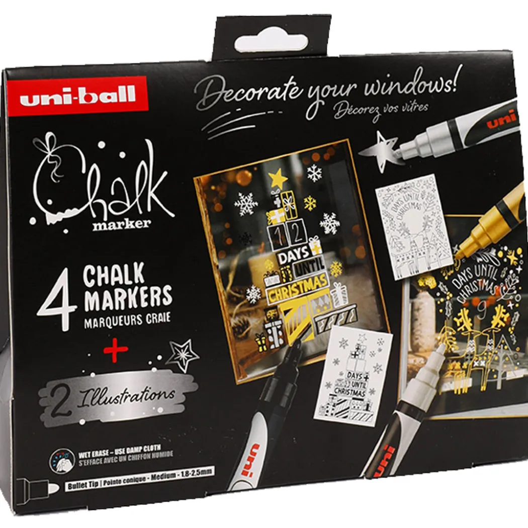 Chalk Marker PWE-5M XMAS 4-set
