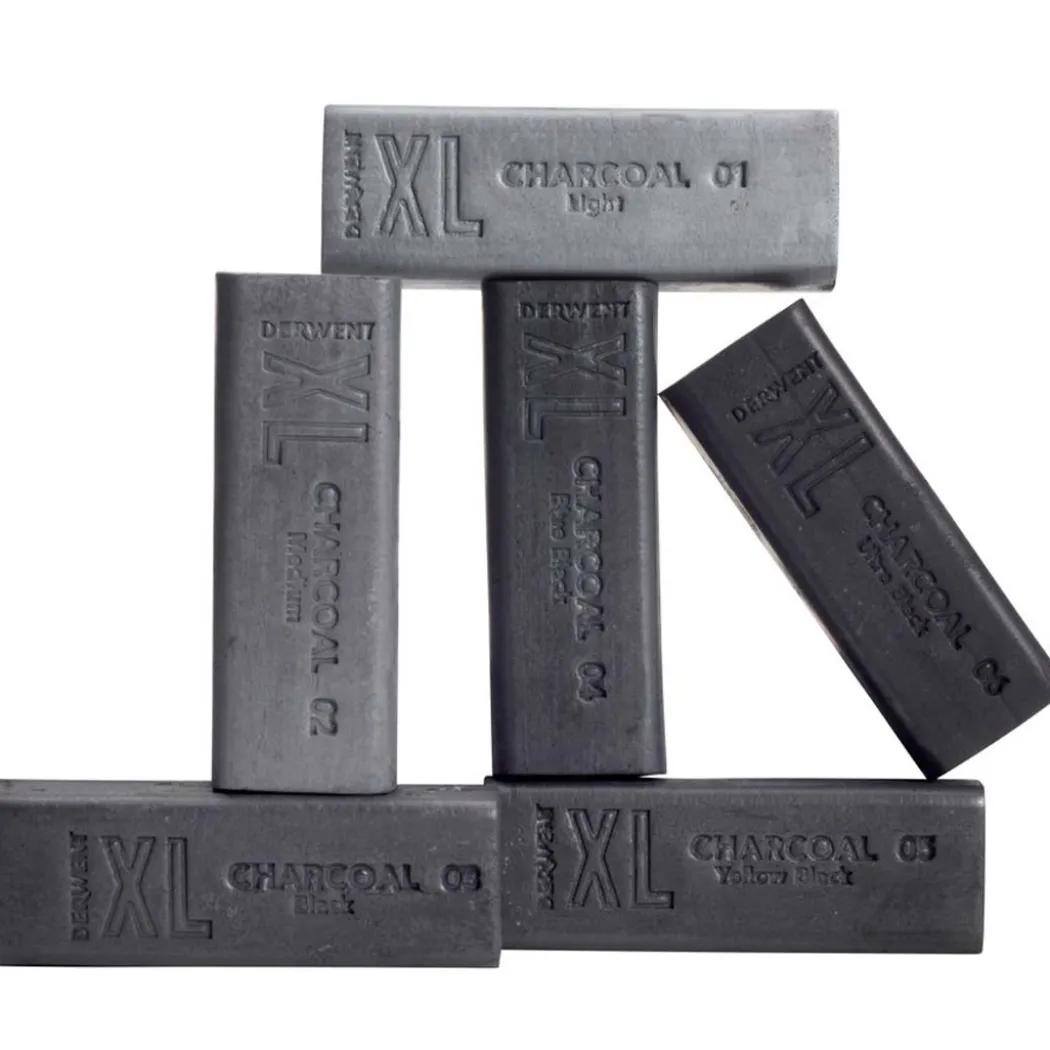 Charcoal XL Blocks Tin 6-set