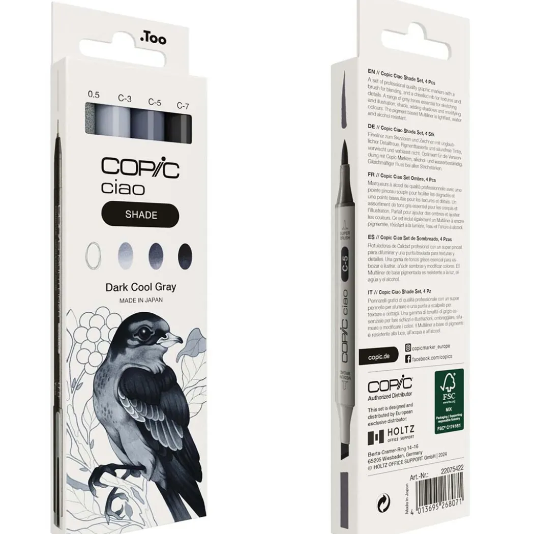 Ciao Shade Set Dark Cool Gray 4-pack
