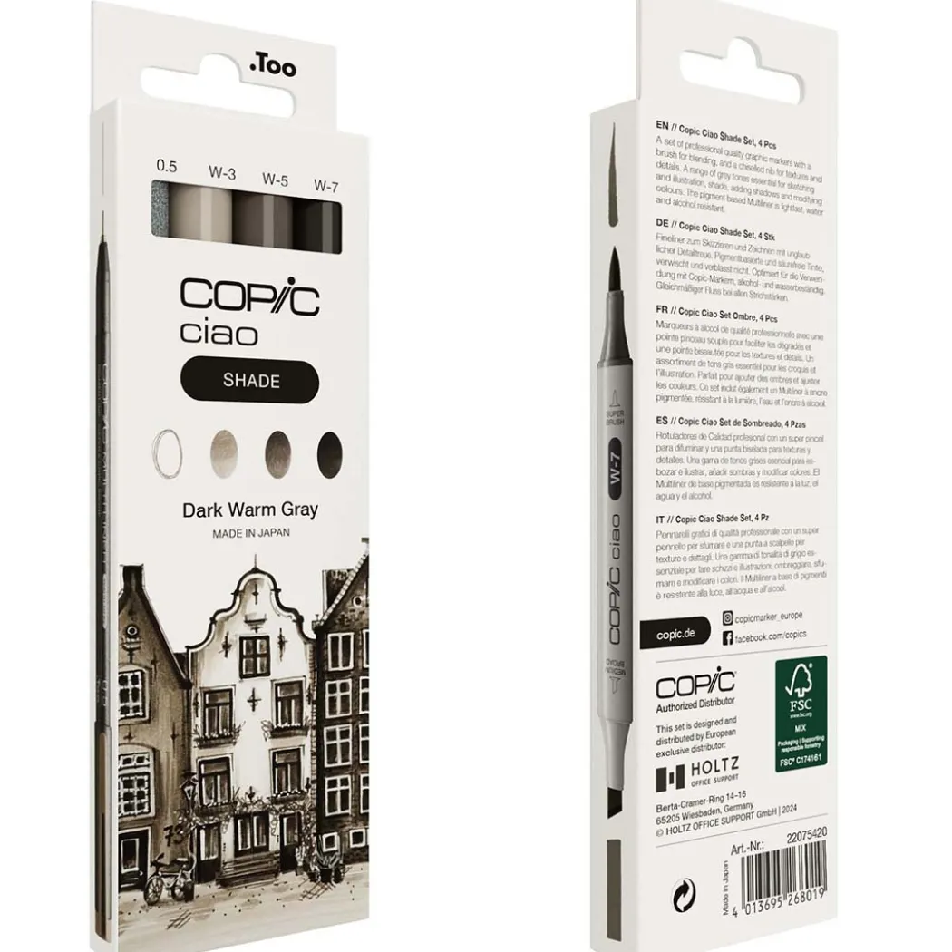 Ciao Shade Set Dark Warm Gray 4-pack