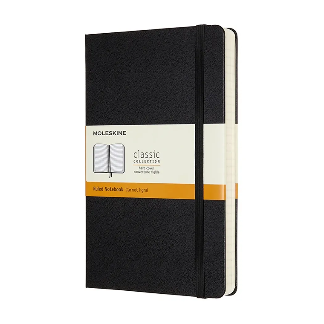 Classic Hard Cover Notebook Expanded Black