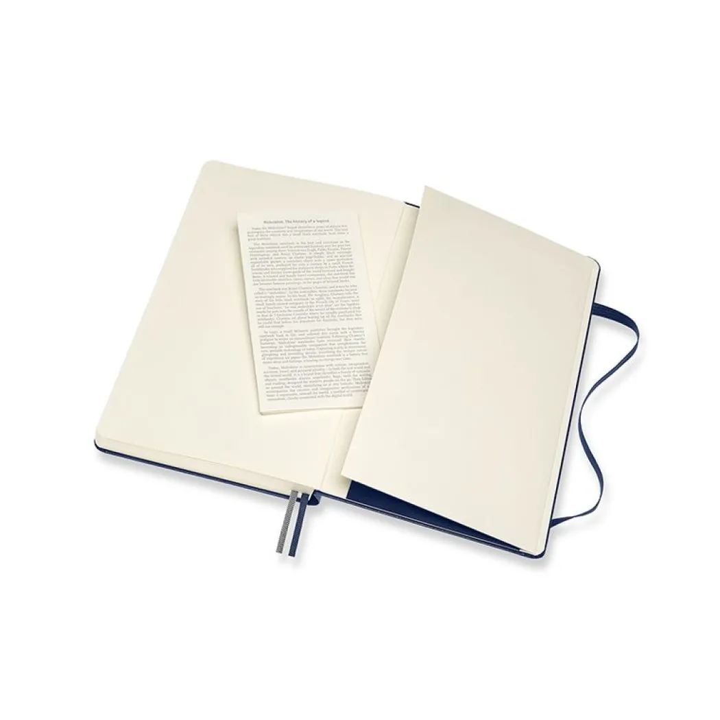Classic Hard Cover Notebook Expanded Blue Linjerad