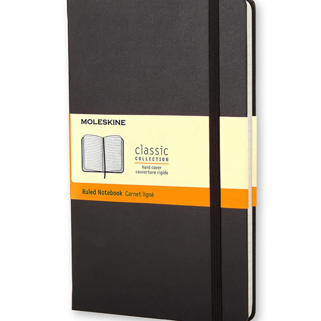 Classic Hard Cover Notebook Large Black