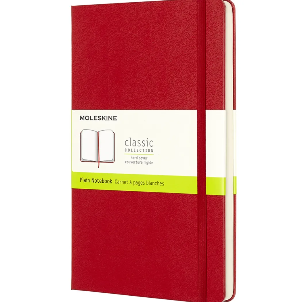 Classic Hard Cover Notebook Large Red