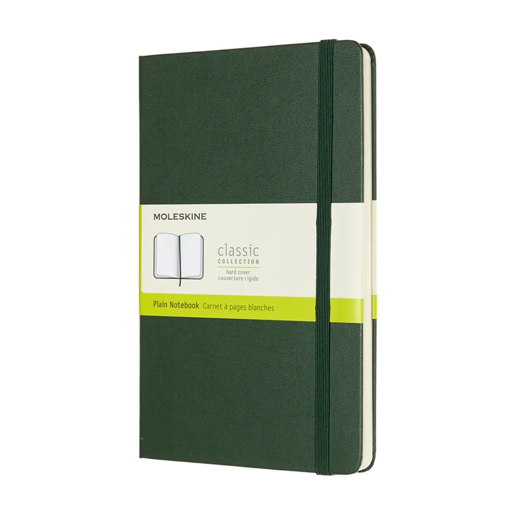 Classic Hard Cover Notebook Large Myrtle Green