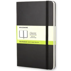 Classic Hard Cover Notebook Pocket Black