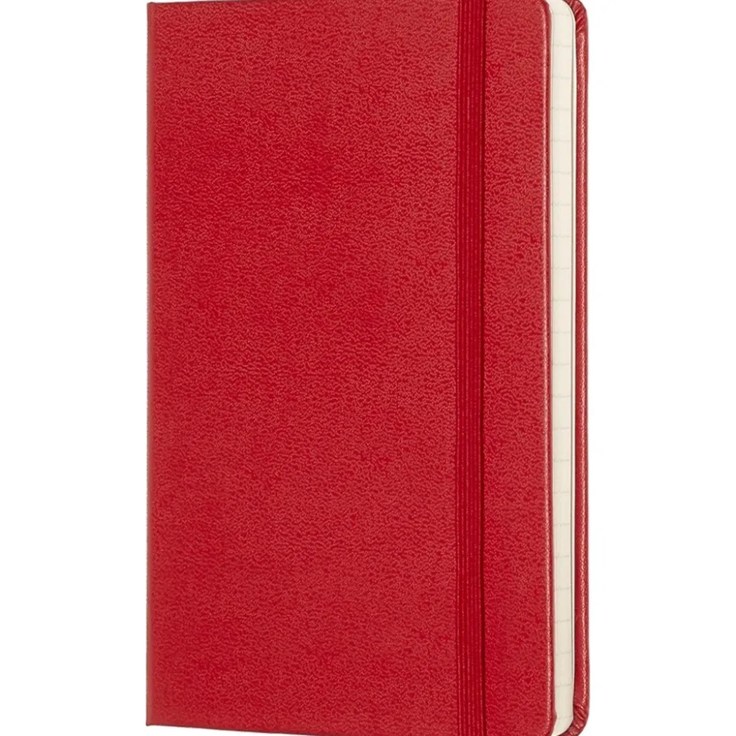 Classic Hard Cover Notebook Pocket Red
