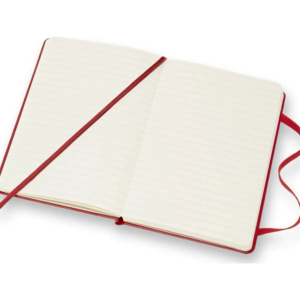 Classic Hard Cover Notebook Pocket Red