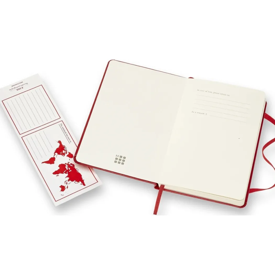 Classic Hard Cover Notebook Pocket Red