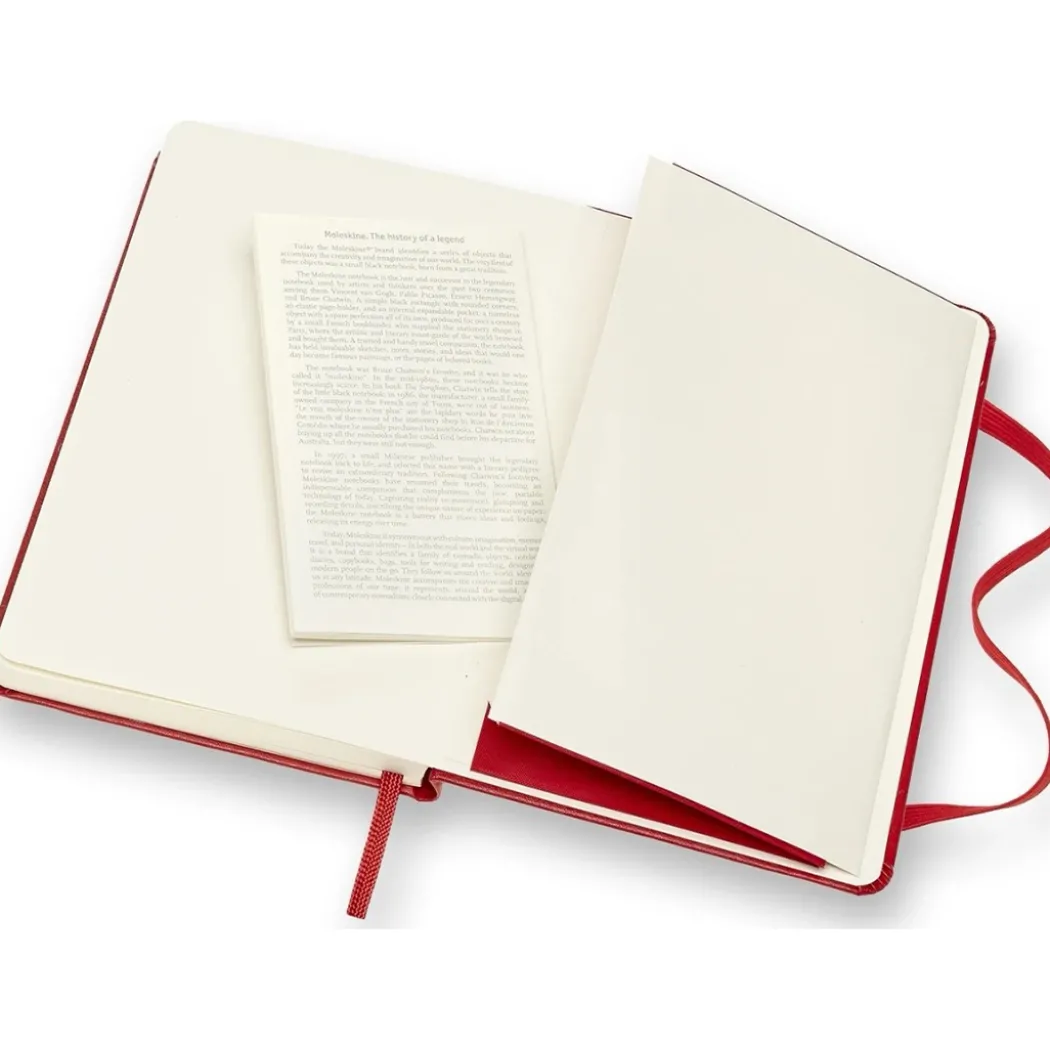 Classic Hard Cover Notebook Pocket Red
