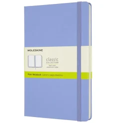 Classic Hard Cover Notebook Pocket Hydrangea Blue