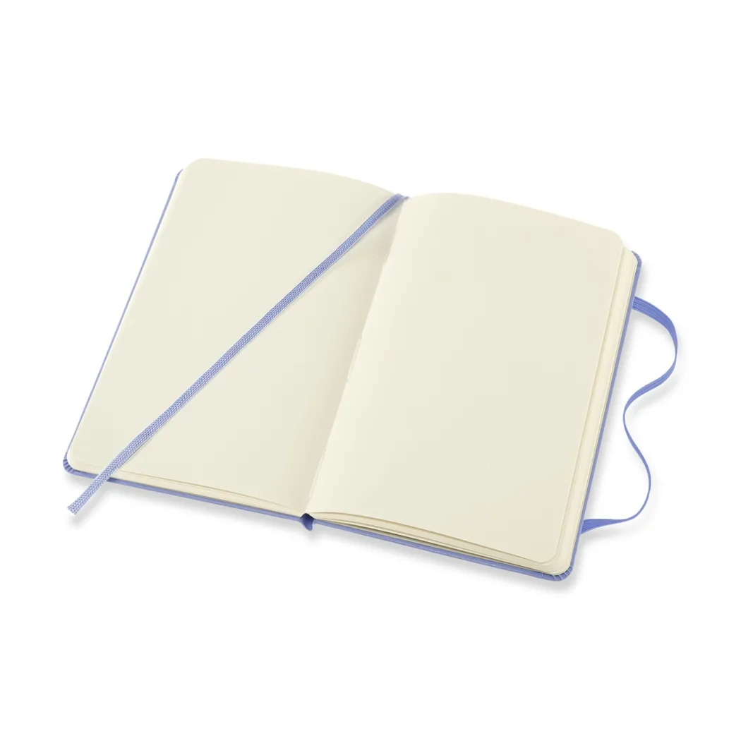 Classic Hard Cover Notebook Pocket Hydrangea Blue