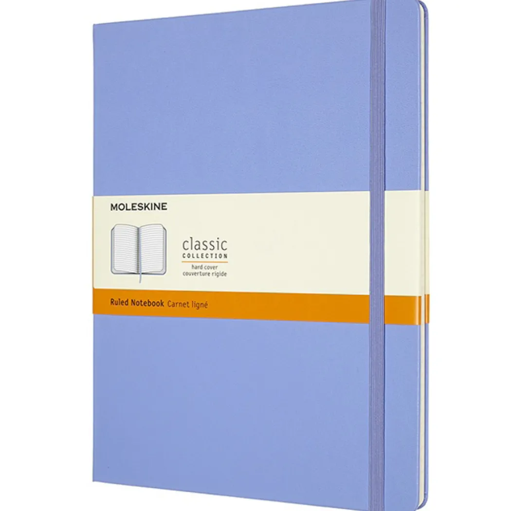 Classic Hard Cover Notebook XL Hydrangea Blue
