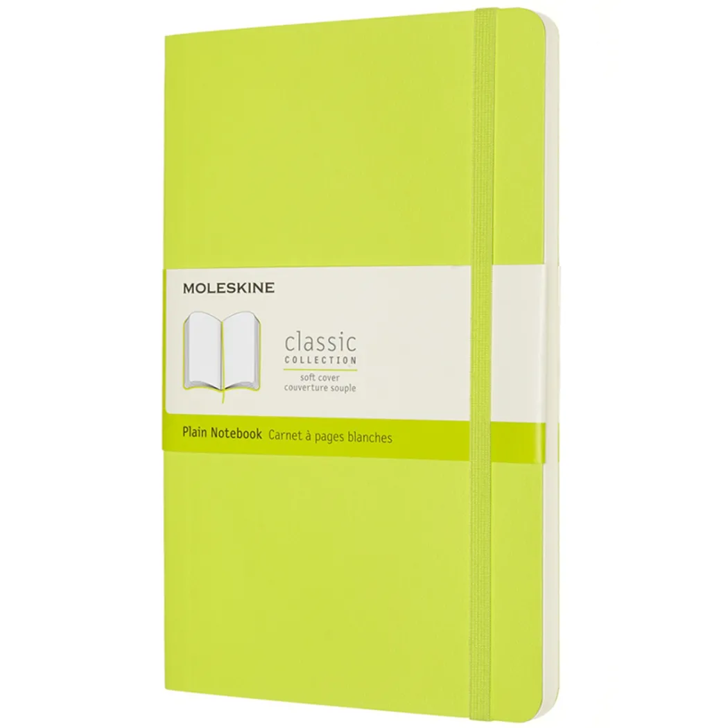 Classic Soft Cover Notebook Large Lemon Green
