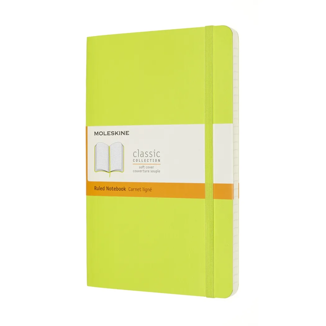 Classic Soft Cover Notebook Large Lemon Green