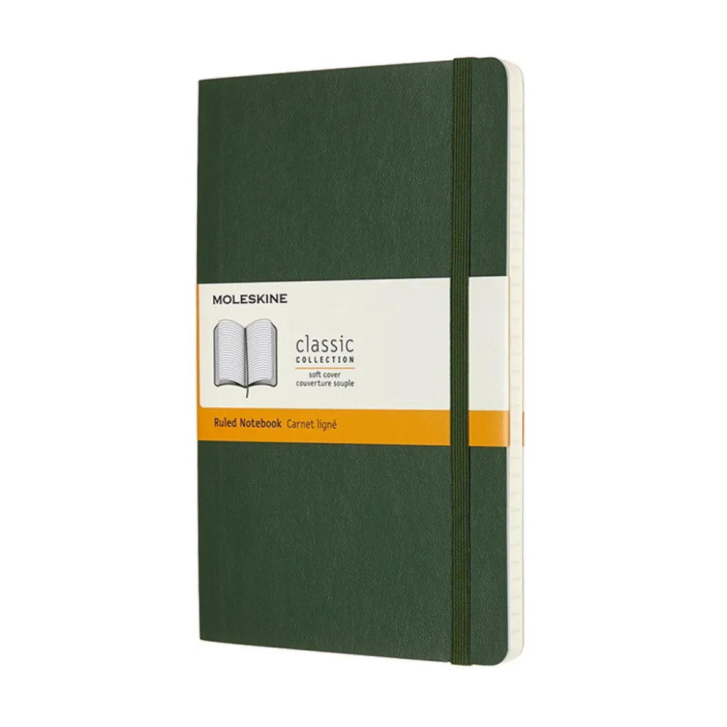 Classic Soft Cover Notebook Large Myrtle Green