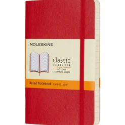 Classic Soft Cover Notebook Pocket Red