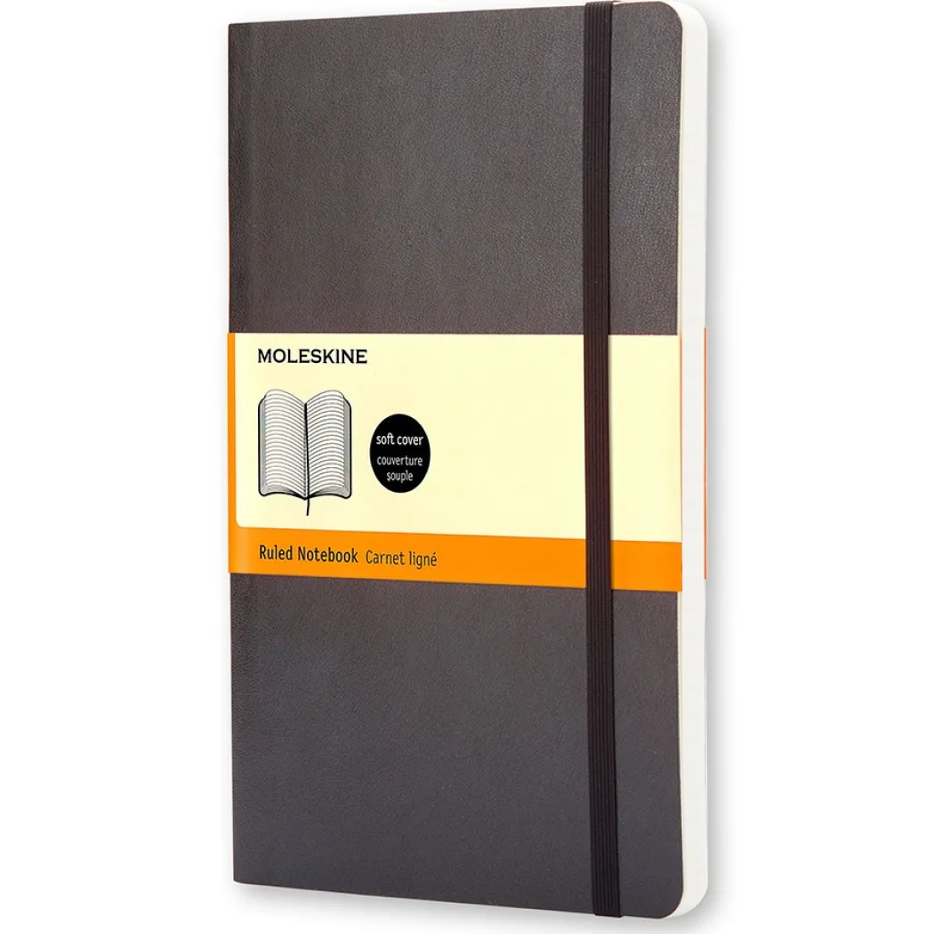 Classic Soft Cover Notebook Pocket Black