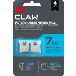 Claw Tavelkrok för gipsvägg 7 kg 4-pack