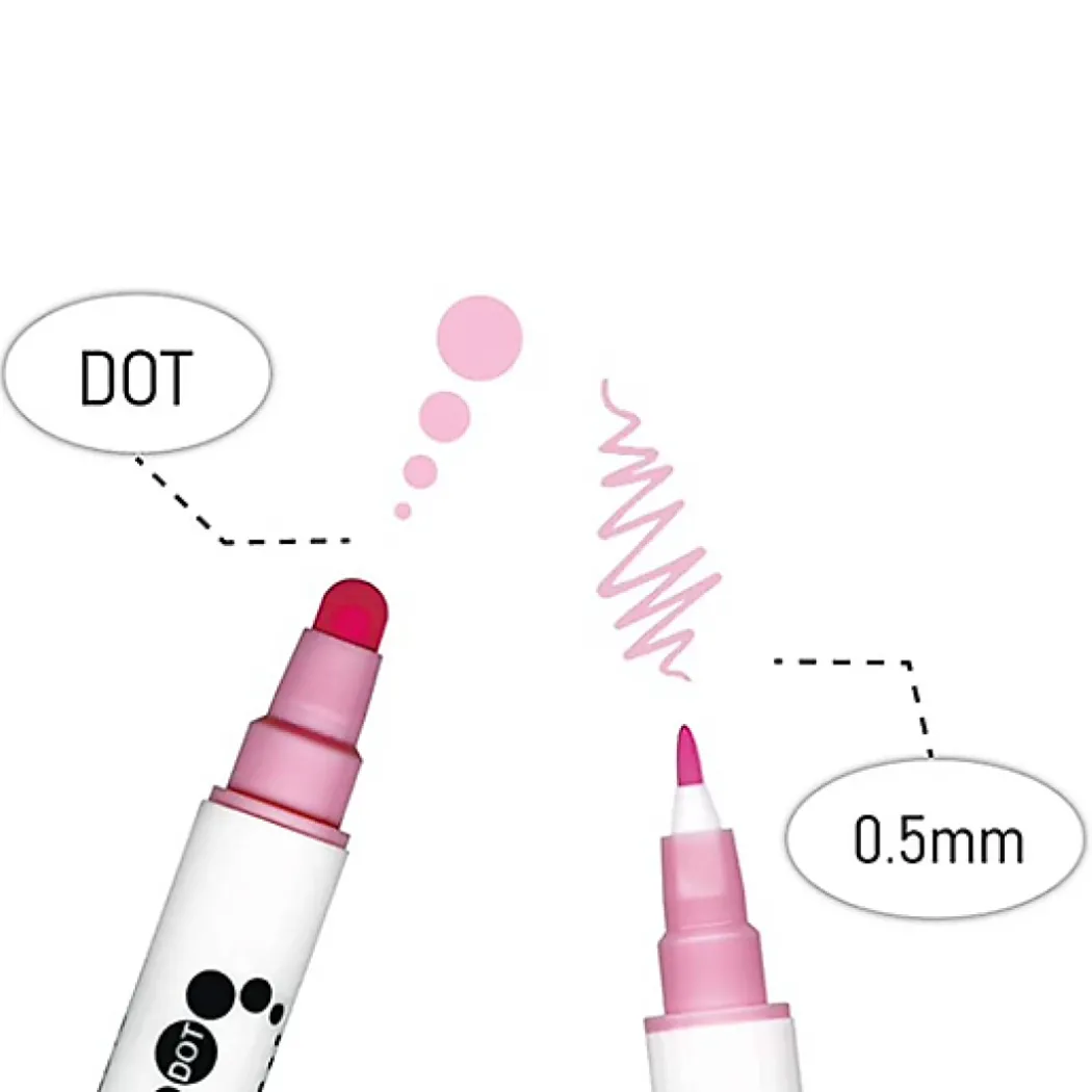 Clean Color DOT Pen 6-set