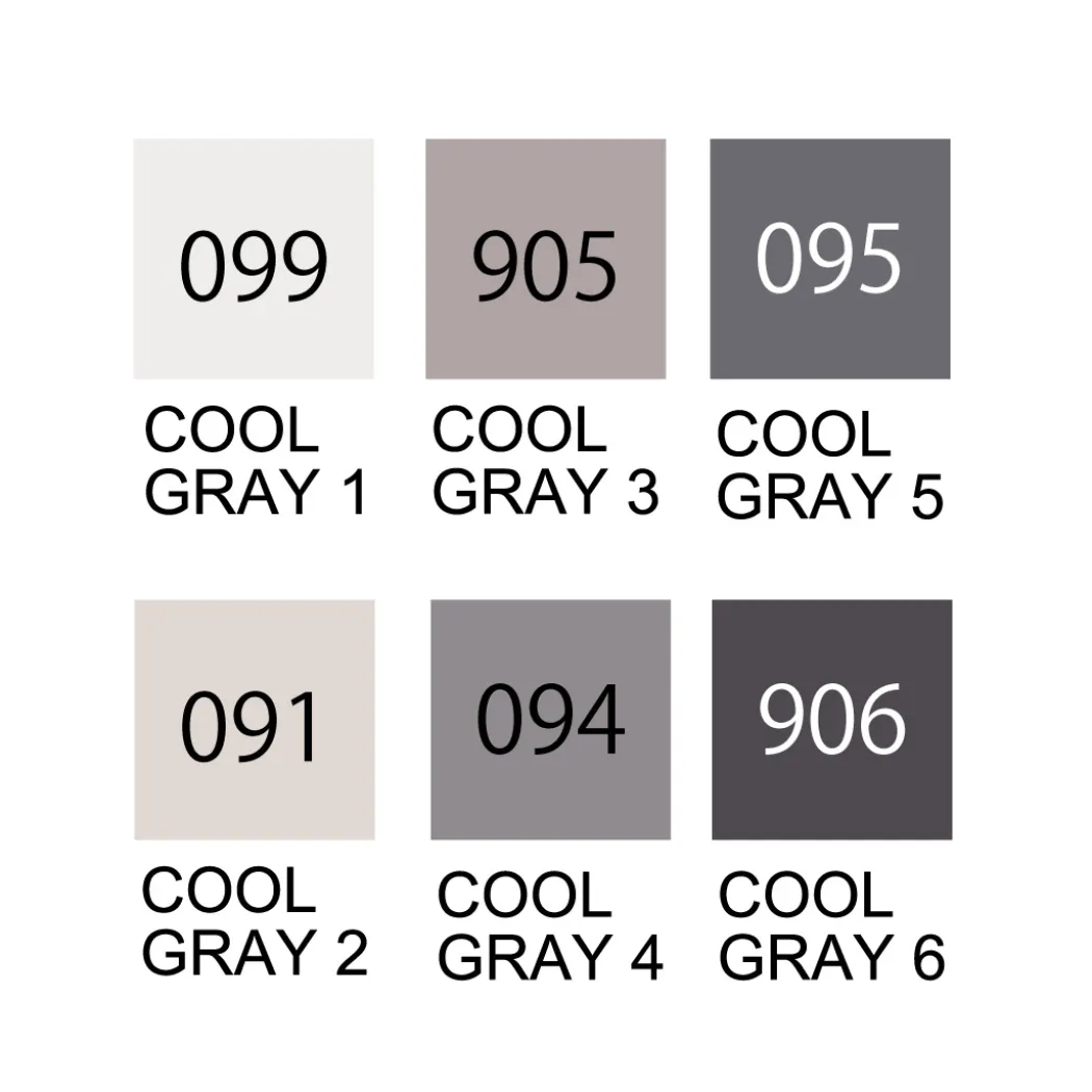 Clean Color Real Brush 6-set Cool Gray