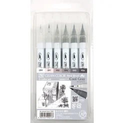 Clean Color Real Brush 6-set Cool Gray