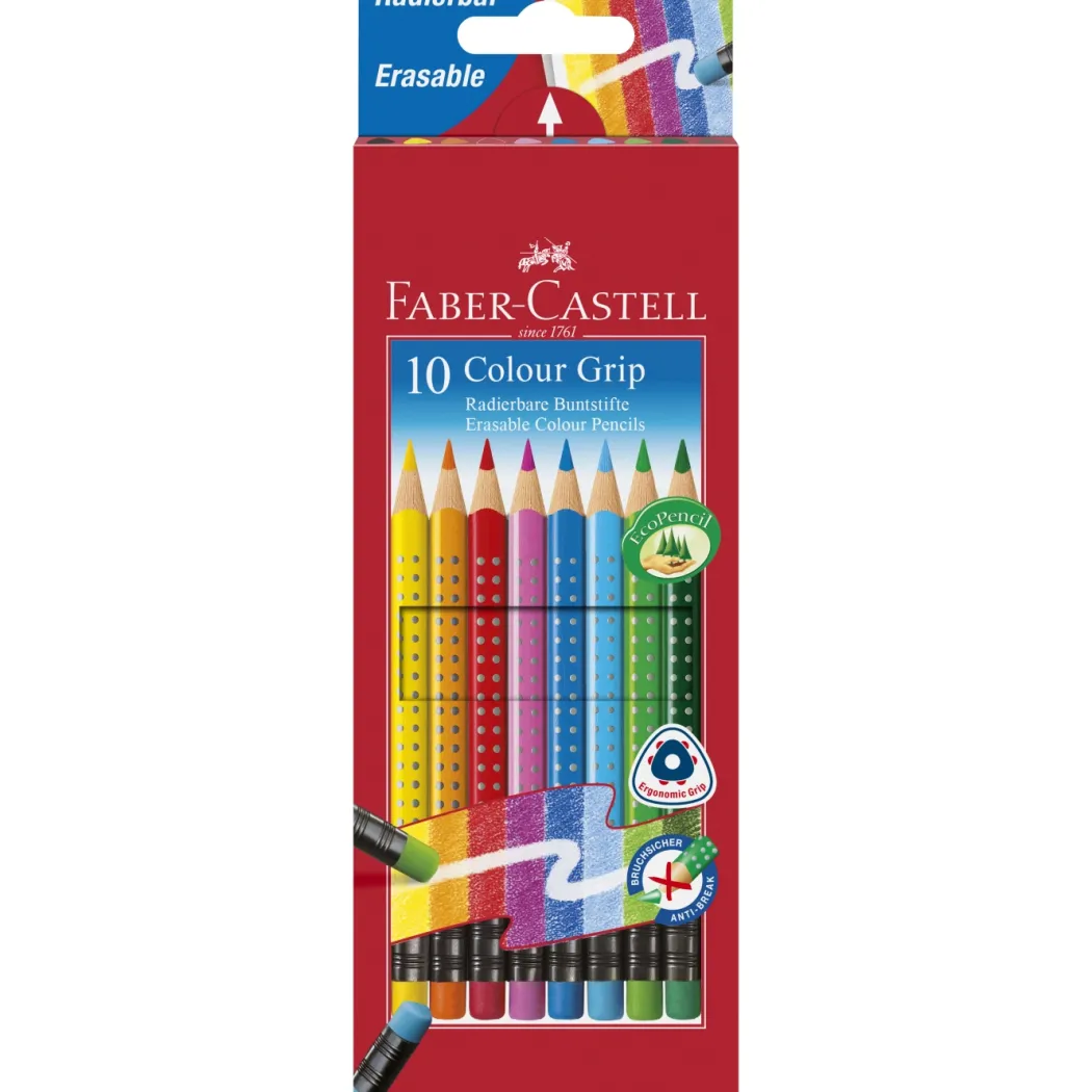 Colour Grip Suddbara Färgpennor 10-set (3 år+)