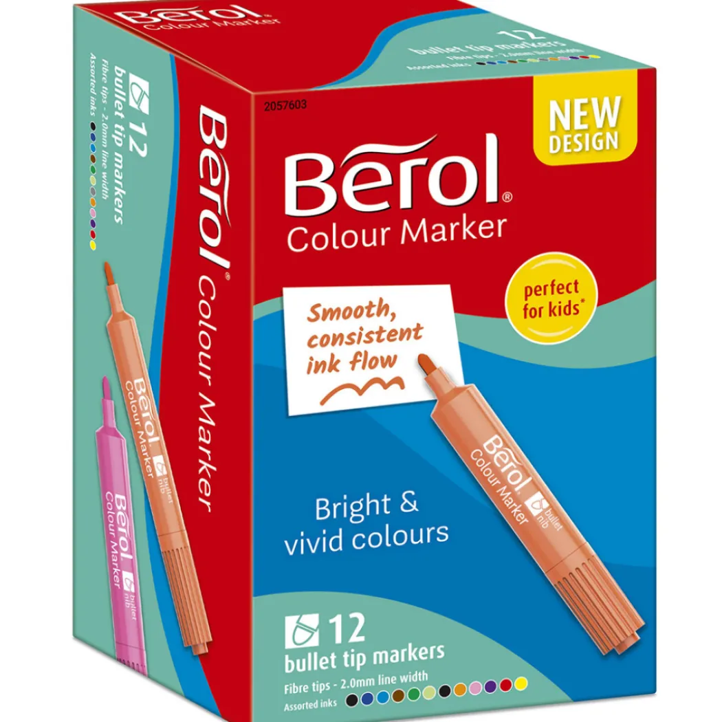 Colour Marker Bullet Tip 12-pack (3 år+)