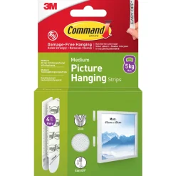 Command Tavelupphängning Strips Medium 4 st