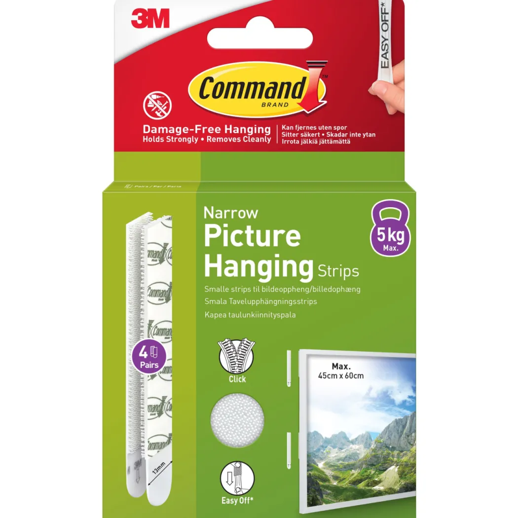 Command Tavelupphängning Strips Narrow