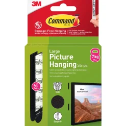 Command Tavelupphängning Strips Large Svart