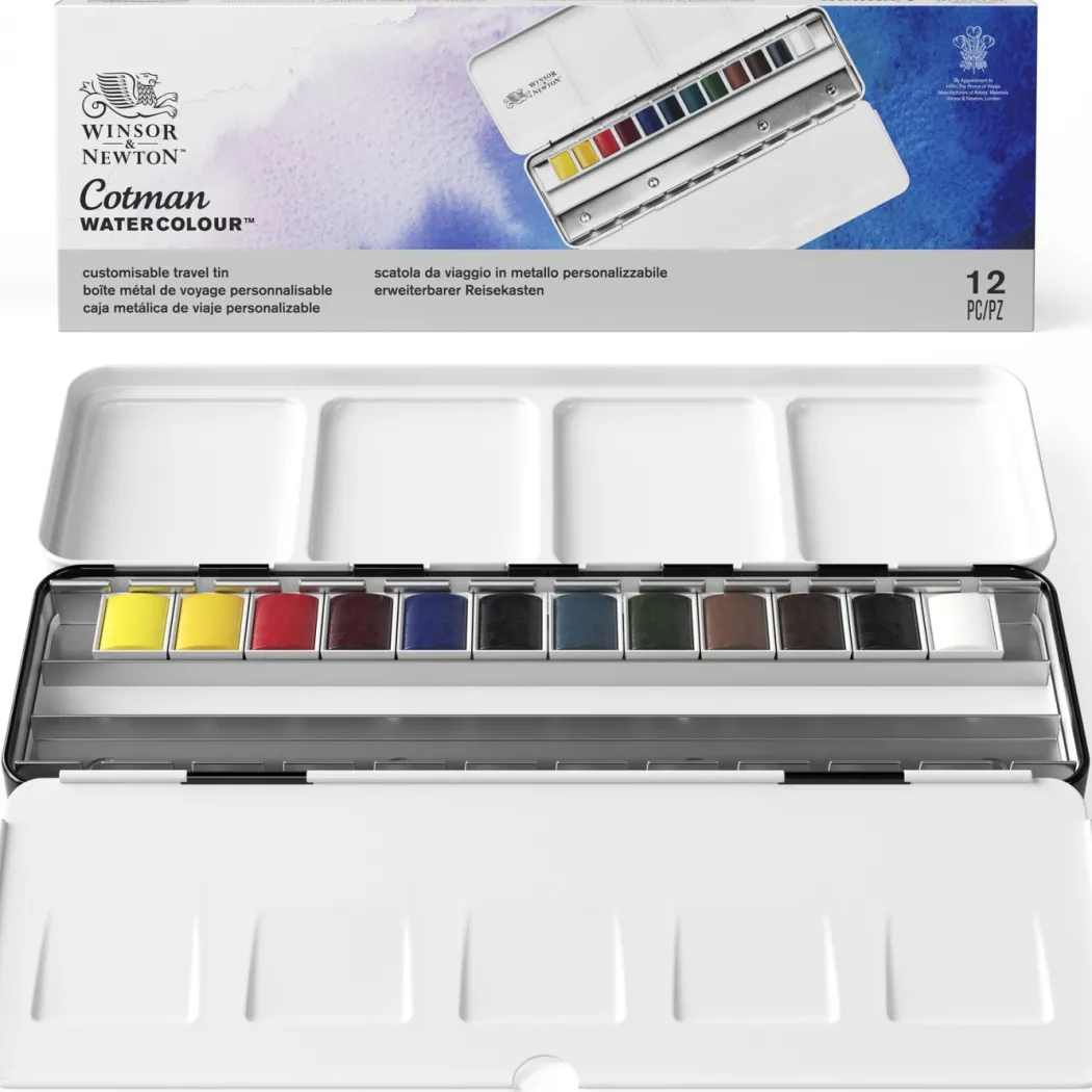 Cotman Akvarellfärg Metal Box 12 ½ - koppar