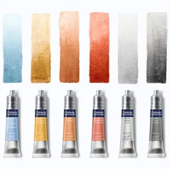 Cotman Akvarellfärg Metallic Tubes 8 ml 6-set
