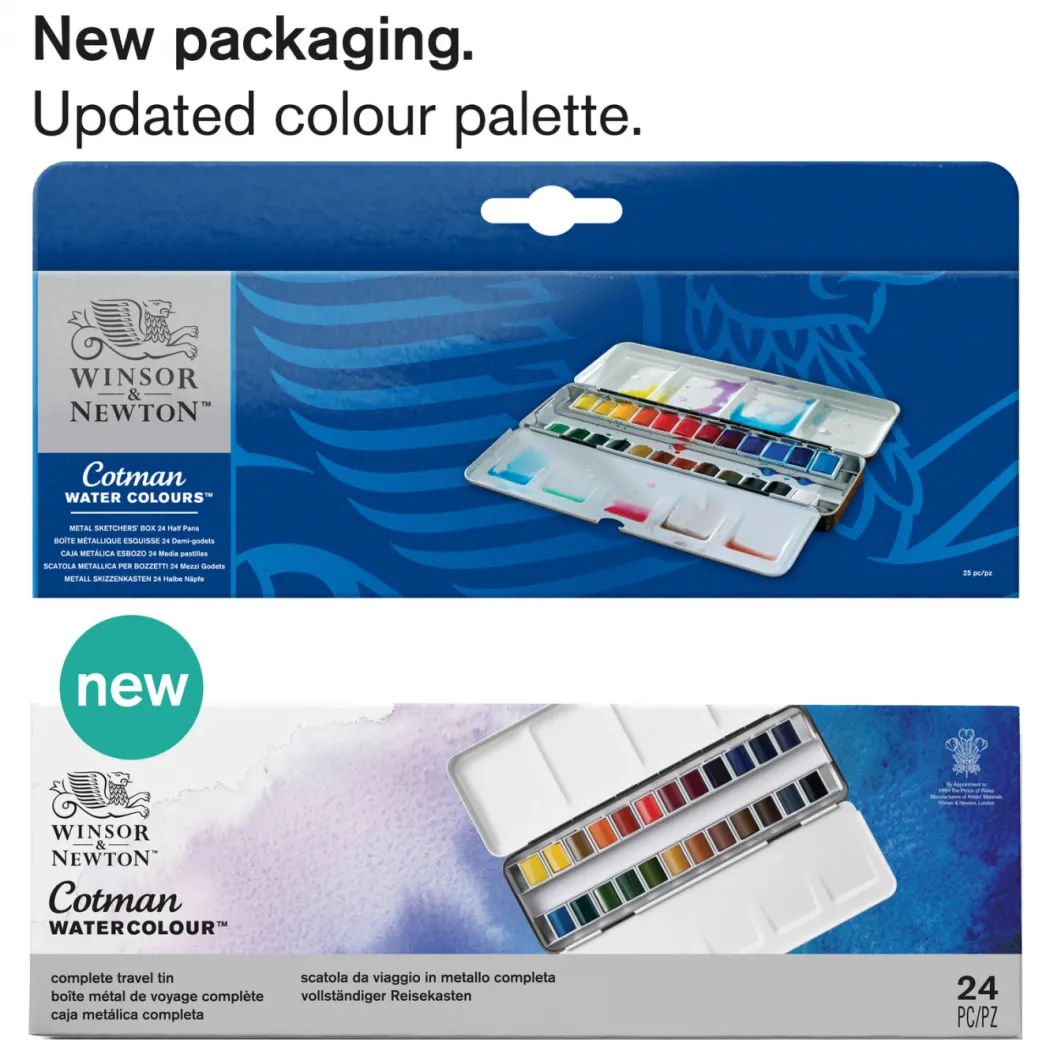 Cotman Akvarellfärg Sketchers Metal Box 24 ½ - koppar