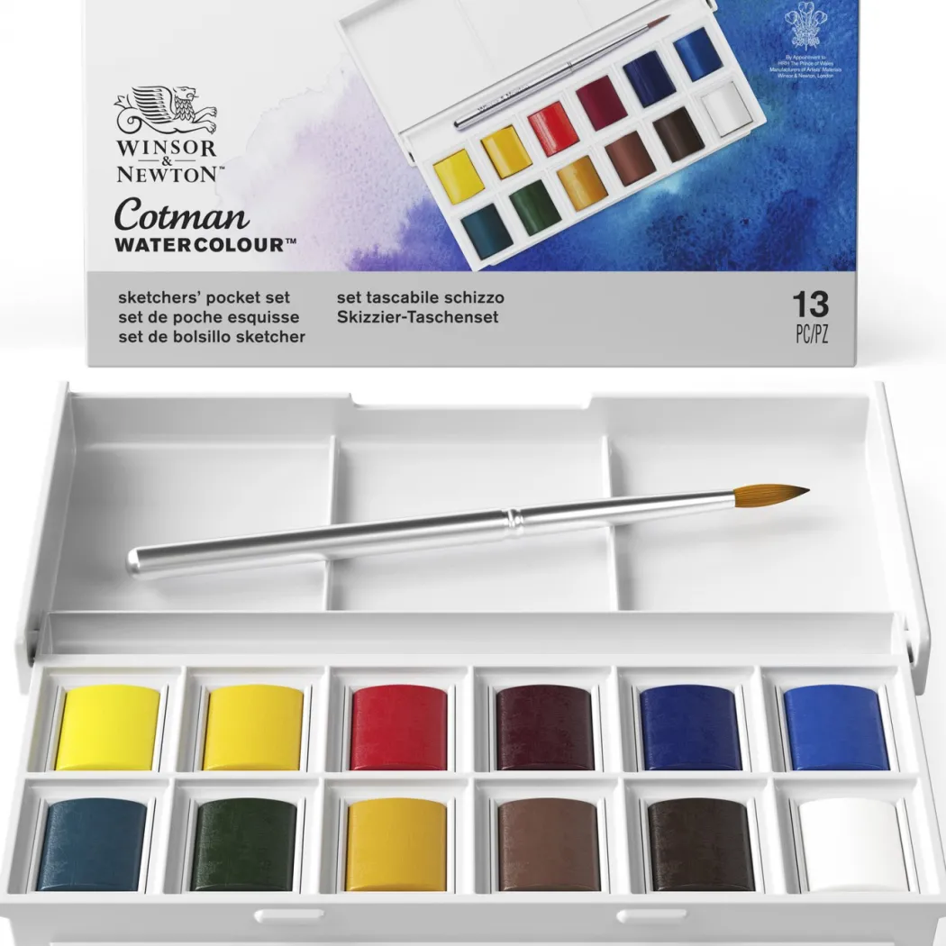 Cotman Akvarellfärg Sketchers Pocket Box 12 ½ - koppar