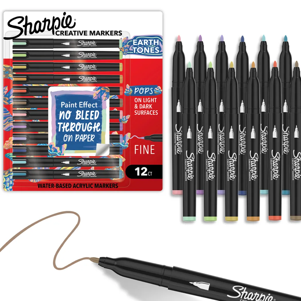 Creative Marker Fine Tip 12-pack Earth Tones