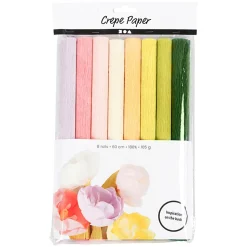 Crepepapper Pastell 8 ark