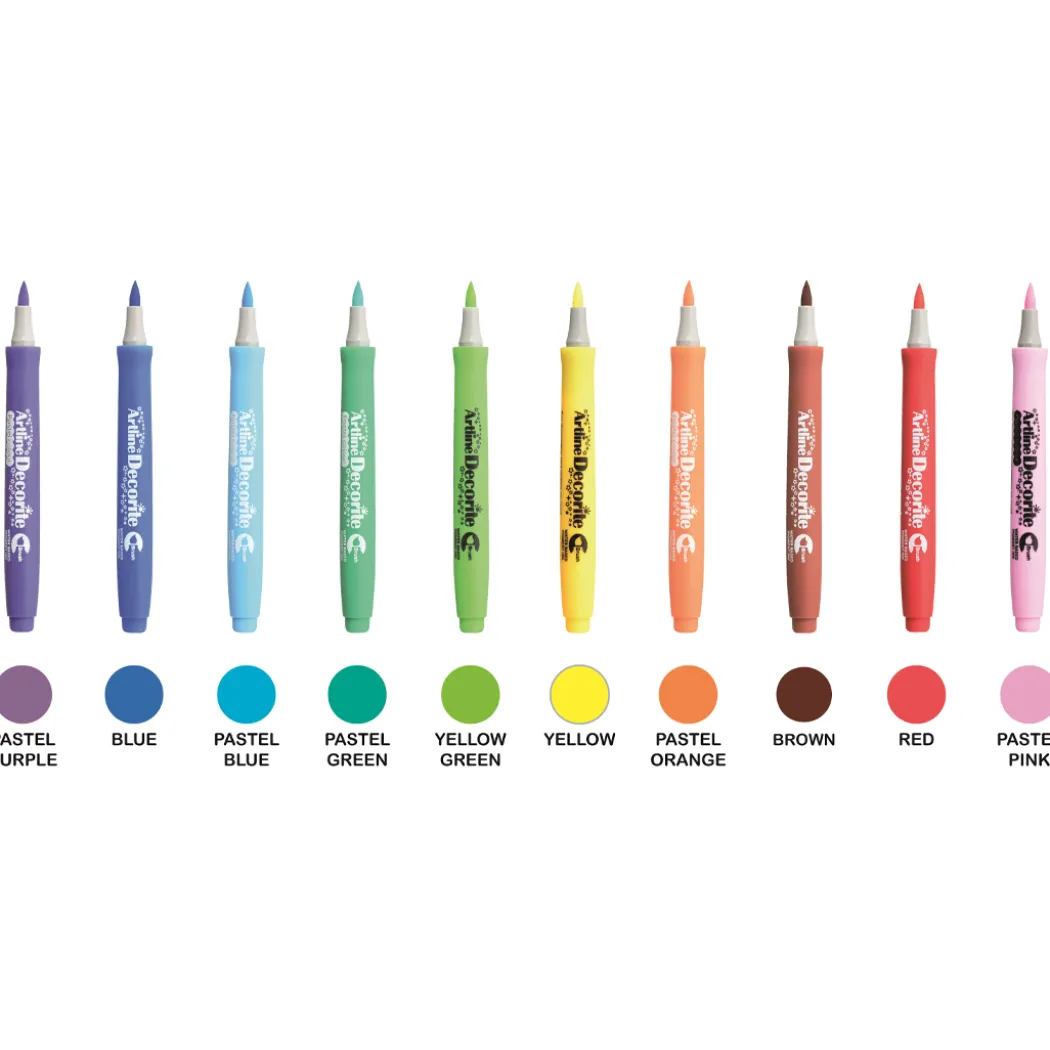 Decorite Brush Marker 10-pack Carnival