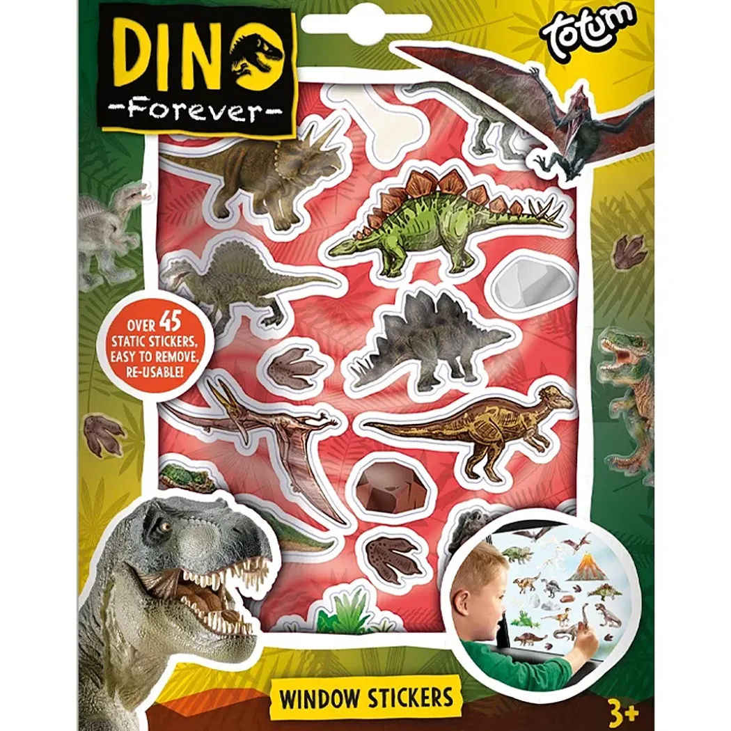 Dinosaurier Fönsterstickers (3 år+)