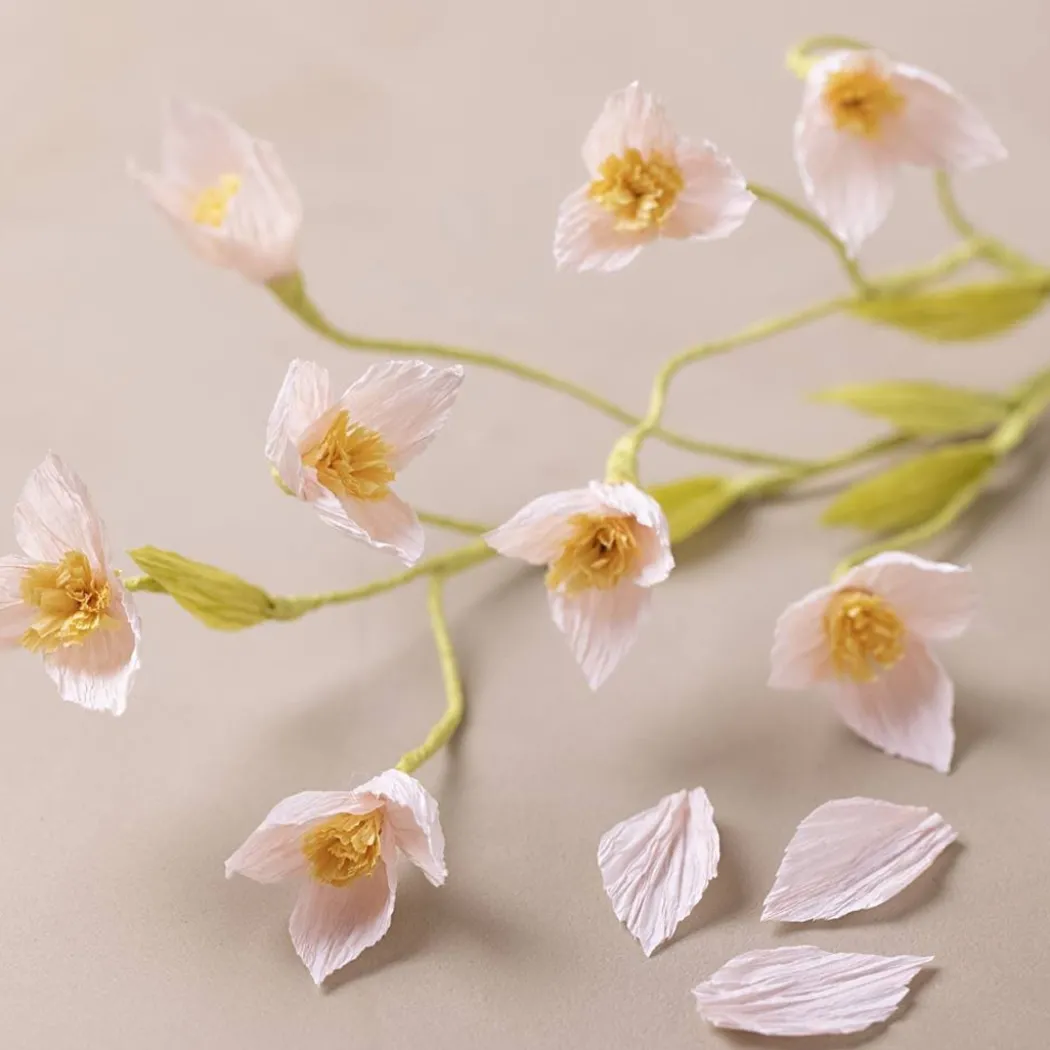 DIY-kit Pappersblommor Körsbärskvist