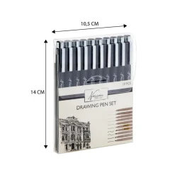 Drawing Pen Fineliners 10-set