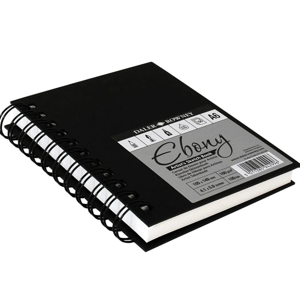 Ebony Artist's Sketch Book Spiral A6