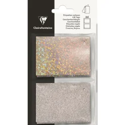 Etikett Glitter Silver
