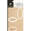 Etikett Kraft Oval Vit