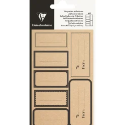 Etikett Kraft Rektangel Svart