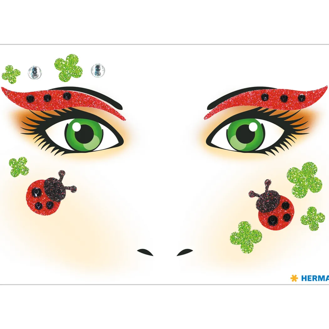 Face Art Ansiktsstickers Nyckelpiga