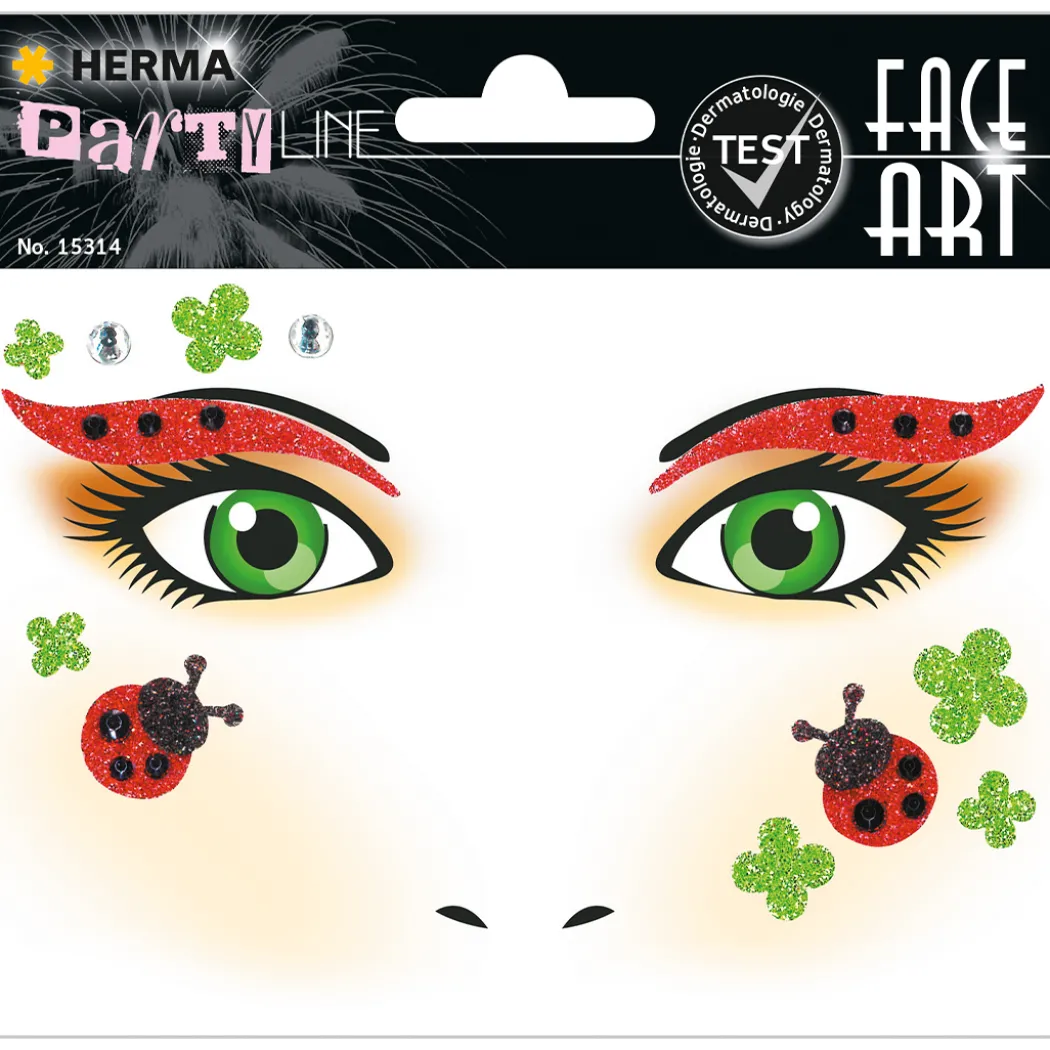 Face Art Ansiktsstickers Nyckelpiga