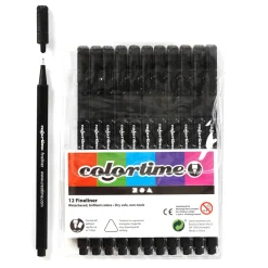 Fineliner Black 12-set