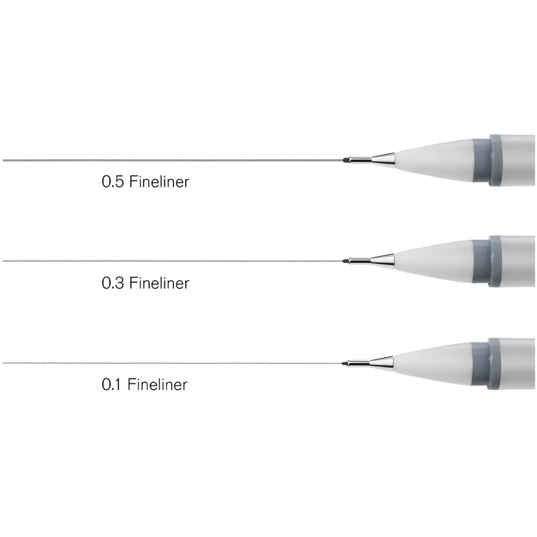 Fineliner 3-set Cool Grey